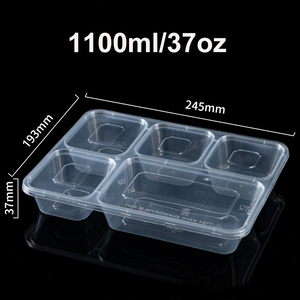 37oz tek kullanımlık plastik 5 bölme kullanımlık sızdırmaz öğle yemeği hazırlık makarna aperatifler pişmiş ambalaj kutusu Fast Food konteyner - Product Image 6