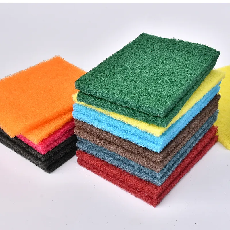 Kitchen heavy duty cleaning pad abrasive nylon green 10 PCS scouring pad Household Scrubber for Washing Dish