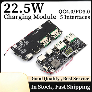 QC4+PD3.0 LED Dual USB 5V 4.5A 22.5W Micro/Type-C USB Mobile <strong>Power</strong> <strong>Bank</strong> 18650 Charging Module Temperature / Circuit Protection - Product Image 2