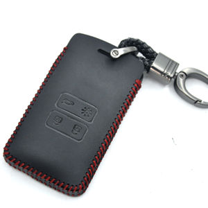 Wholesale Leather Car Remote <strong>Key</strong> Shell Fob Cover Case for Renault Laguna <strong>Espace</strong> 2 Buttons Car Keychain Protection Case - Product Image 2