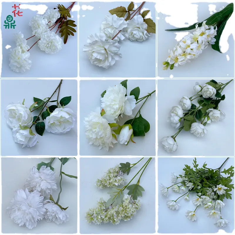 एलएफएच 23 नए सफेद रेशम फूल बैंक्वेट हॉल लेआउट सिमुलेशन वेडिंग रोड लीड आर्क व्यवस्था
