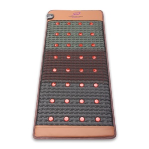 Luxuryade KR128 materassino terapia infrarossi tormalina cristallo luce rossa lontana Chakra tappetino per il massaggio del corpo a basso riscaldamento PEMF ametista - Product Image 2