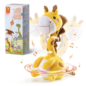 Tumama ของเล่นไฟฟ้าสำหรับเด็ก,ของเล่นเด็กฝึกร้องเพลงเต้นรำยีราฟดนตรีของเล่นตุ๊กตาสัตว์เต้นรำสำหรับเด็กทารก - Product Image 1