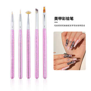 日式Kolinsky发法式刷批发美甲亚克力细绳笔，带光疗扫笔，用于美甲