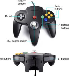 HONSON cablato N64 Controller di gioco per Nintendo 64 USB interfaccia Turbo caratteristica Joystick applicazione PC compatibile-fornitore della cina - Product Image 5