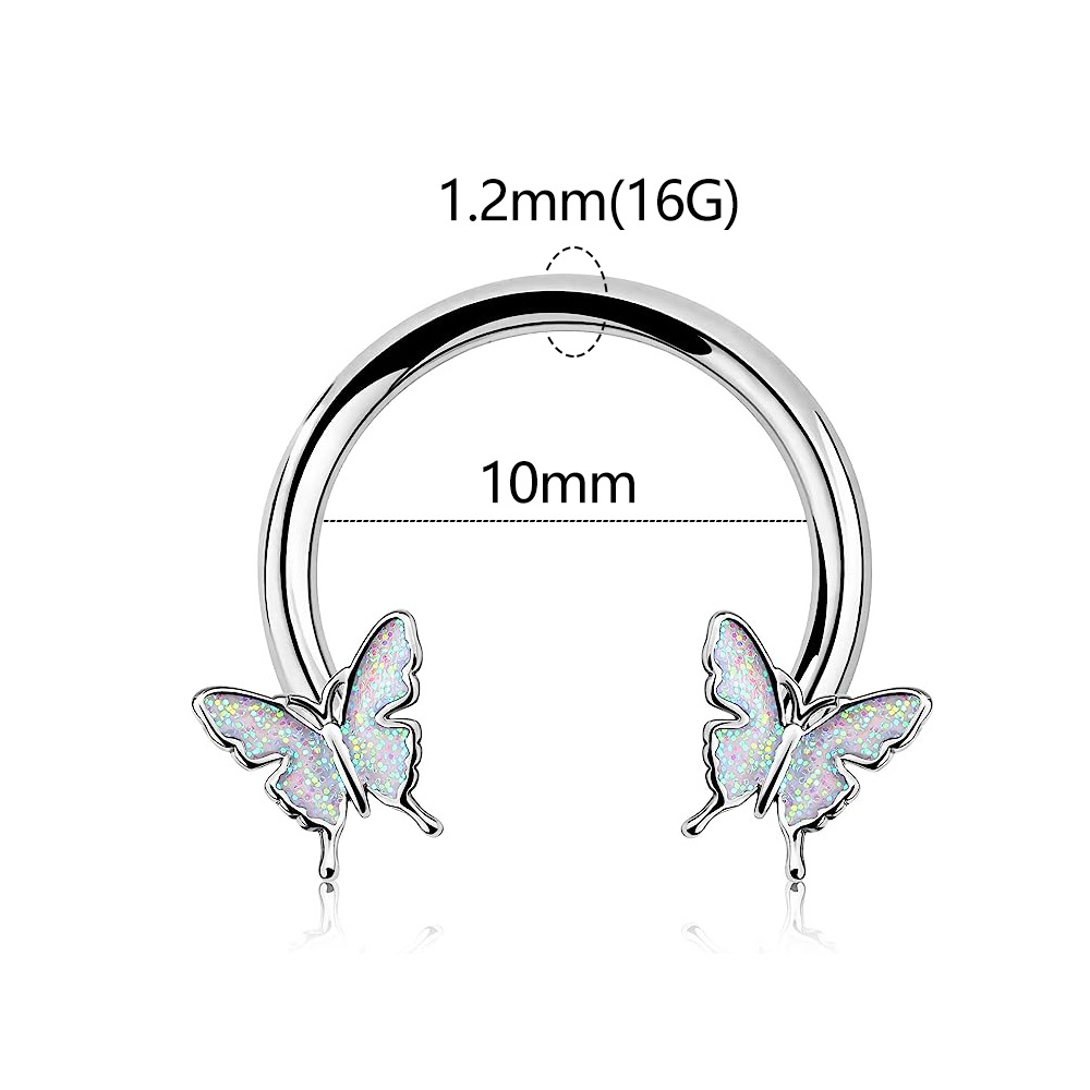 Papillon blanc couleur acier