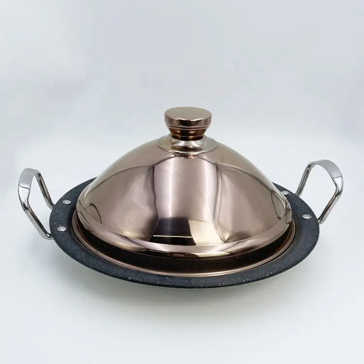 Grande taille acier inoxydable maroc tajine granit induction arabe marmite métal inox antiadhésif tajine pour la cuisson