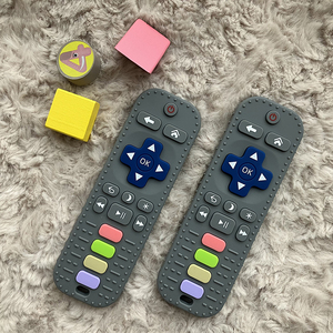 CPC hiçbir boğulma tehlikesi bebek diş çıkartma oyuncakları yumuşak silikon Tv uzaktan kumanda diş kaşıyıcı bebek diş çıkarma diş etleri rahatsızlık rahatlatmak için