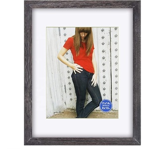 11x14 Inch Picture <strong>Frame</strong> Made of Solid Wood and High Definition Glass Display Pictures 8x10 with Mat for 11x14 - Product Image 2