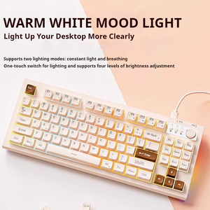Hot Selling EWEADN V87 RGB Wired Membrane <strong>Keyboard</strong> Portable Office 87-Key PBT Mechanical Projection <strong>Keyboard</strong> Kailh Axis Body New