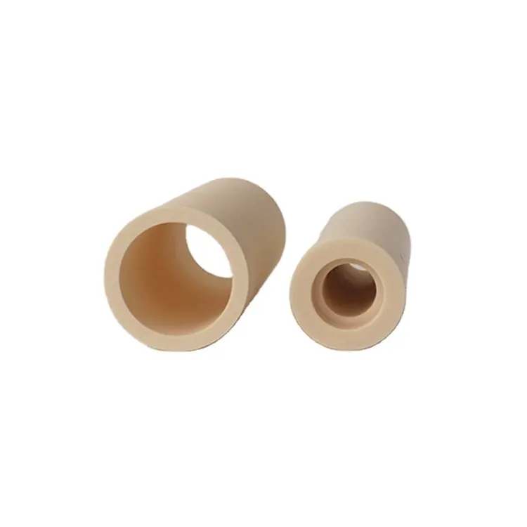 Proveedores de alta calidad industrial resistente al calor blanco marfil tubo de cerámica de alúmina de un solo diámetro