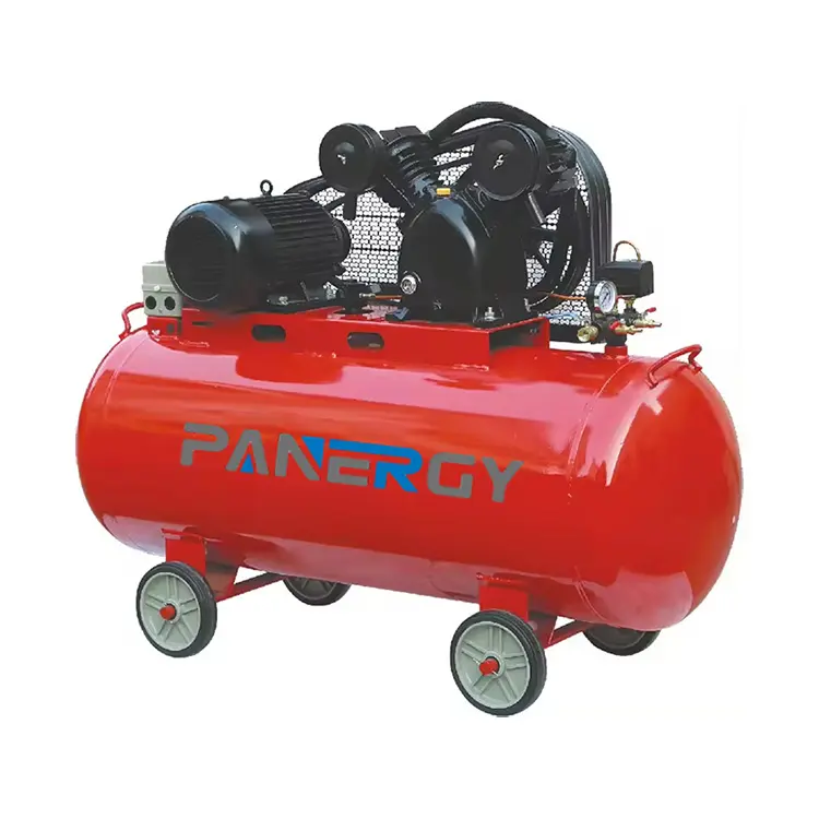 Compresor portátil de alta presión 4Kw 16Bar Pulverizador de pintura Motor eléctrico Compresores de gas Accionado por correa Compresor de aire de 200 litros