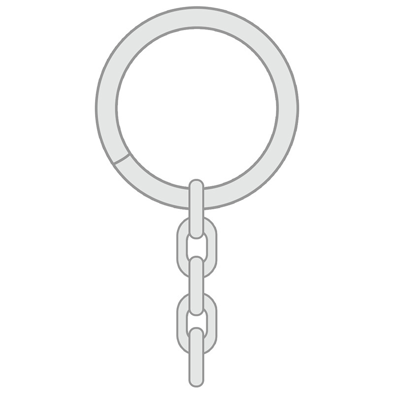 Circle Split Ring + Chain