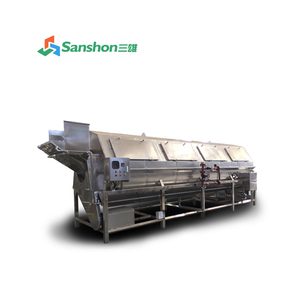 Sanshon工业用途不锈钢304热水锅连续漂烫机用于海洋食品，蔬菜和水果 - Product Image 3