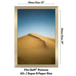 13x19 Picture <strong>Frame</strong> in Light Wood Engineered Wood with Shatter Resistant Glass Horizontal and Vertical Formats for Wall