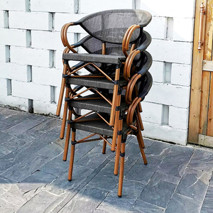 Tốt nhất bán thoải mái giải trí đồ nội thất ngoài trời đặt Stackable Patio mây mây ghế ăn - Product Image 5