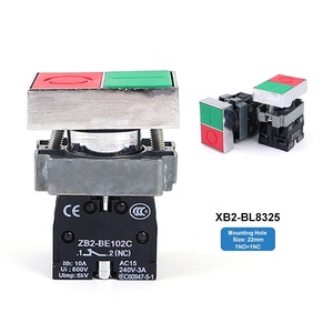 XB2-BW8325 1NO1NCモーメンタリスプリングリターンダブルボタンヘッドプッシュ22mmリセット緊急プッシュボタンスイッチ - Product Image 1