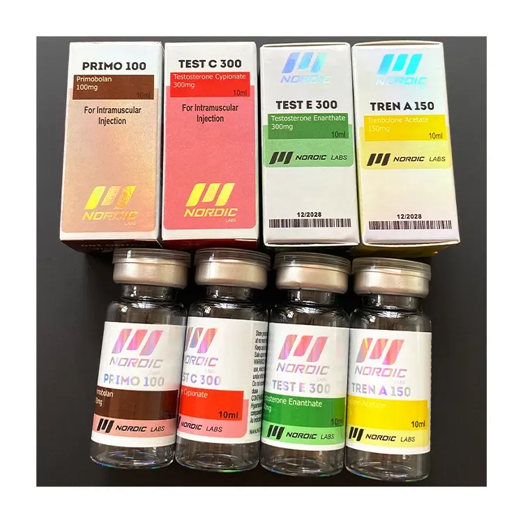 작은 유리병 상자 상표 10-고품질 anabolizante injectavel esteroides 포장 병 기름 10ml 2ml 병 상표 스티커
