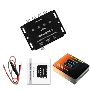 Amplificador de señal de vídeo para coche, divisor de 1 a 4, para TV, DVD, CCTV, 1 entrada, 4 salidas para Monitor de conexión de autobús