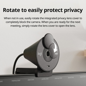 新着オリジナルLogitech Brio300リングライト4k画像オートフォーカストラッキングUSBWeb会議ビデオカメラ会議Webカメラ