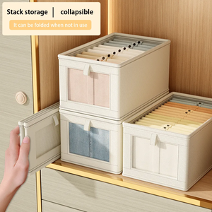 Foldable Fabric Storage <strong>Box</strong> Clothes and <strong>Toys</strong> Organizer for Wardrobe Jeans Storage Boxes &amp; Bins - Product Image 5