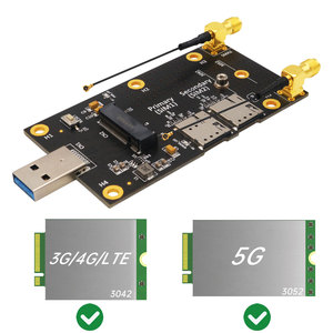 NGFF M.2 to USB 3.0アダプターw/ 2アンテナM2キーB to USBタイプAコンバーターライザーカード3G 4G 5G WWAN LTE用デュアルカードスロット付き - Product Image 2
