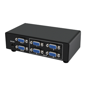 350MHz <strong>VGA</strong> <strong>Splitter</strong> 4port 1920*1440 2in 4output <strong>VGA</strong> <strong>Splitter</strong> 2x4 Switch Remote Control Option and RS232 Control Mode - Product Image 4