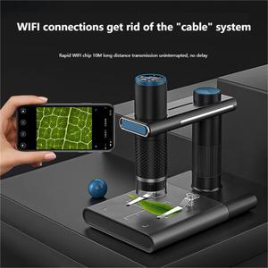 Microscopio digital portátil WIFI 50-1000X diseño compacto, instrumento de precisión, piel, detección de joyas - Product Image 3