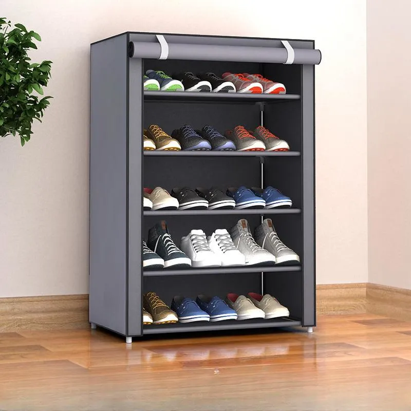 Mobiliário de sala de estar de design barato, organizador de sapatos de plástico, prateleiras para sapatos com prateleiras abertas