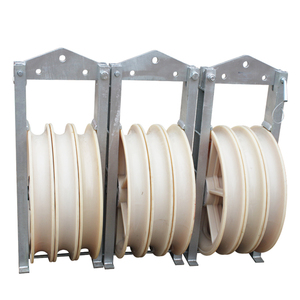 508x100mm Overhead Line <strong>Stringing</strong> Pulley Three-wheel Conductor <strong>Stringing</strong> Pulley <strong>Blocks</strong> - Product Image 1