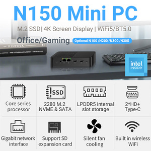 Hochleistungs-N150 3,6 GHz Win11 DDR5 16G Typ C Voll funktions fähiger BT5.0 Mini-PC für Gaming Industrial Office Lüfter loser Computer - Product Image 3