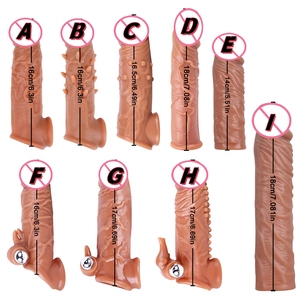 Kondom Sexspielzeug für Mann Penis Adult Toys Stimulation Verzögerung sring Silikon Haltbarkeit Realistische Dildo Paar Sexspielzeug - Product Image 1