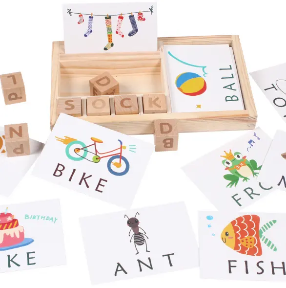 Rompecabezas de letras inglesas para niños pequeños, juguete educativo para Aprendizaje Temprano