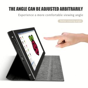 Nueva llegada tamaño pequeño 7 pulgadas Raspberry Pi pantalla táctil Monitor en carcasa de metal