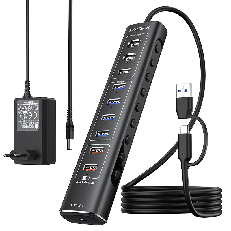 RSH-A10QPD noir avec adaptateur secteur UE