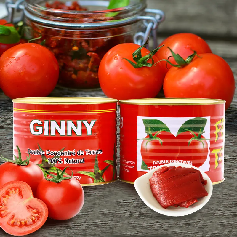 Fabrika fiyat 28-30% Brix konserve poşet domates püresi 70g 800g 2200g ile kolay açık özelleştirilmiş özel marka Pate de tomates