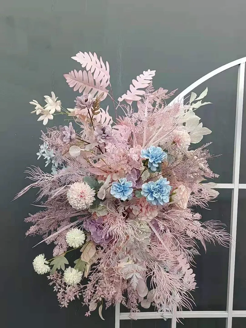 Wholesale Wedding Arrangements Centerpiece Artificial Flower Silk Linen Fabric Flowers For Decoration Wedding Artificial