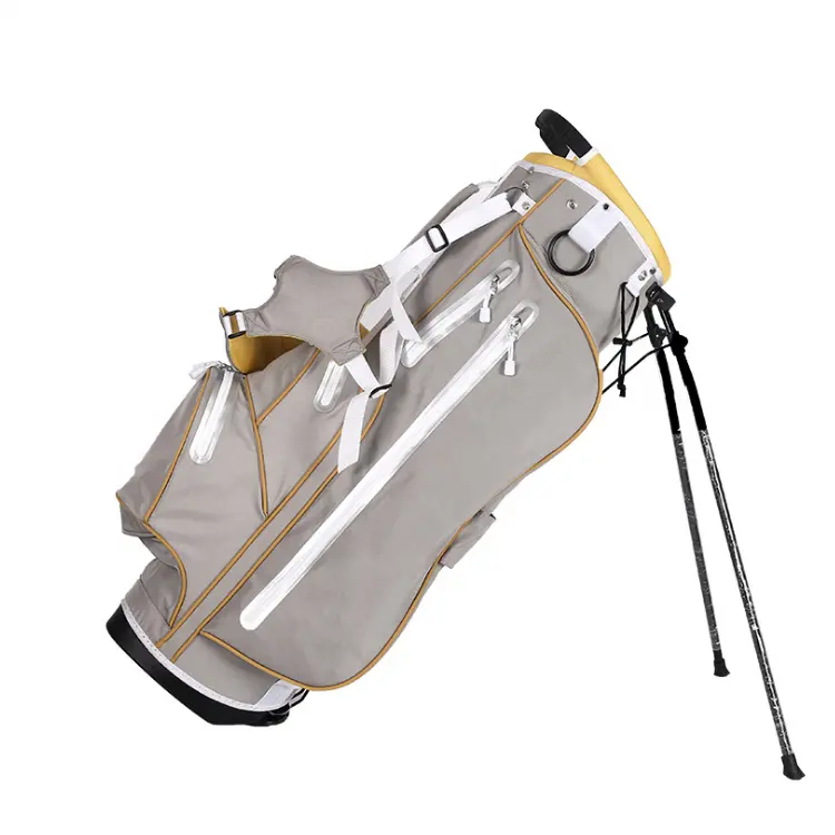 Tas Golf Berdiri Tahan Air Kustom, Tas Golf Profesional dengan Tali Ganda untuk Tas Keranjang Pria Ringan dan Mudah Dibawa