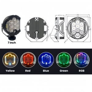 Araba için fabrika yüksek kaliteli darbeye dayanıklı 7 inç led çalışma ışığı - Product Image 4