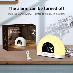 Đèn <span class=keywords><strong>LED</strong></span> thông minh báo thức điện tử mới với chức năng báo thức bình minh LUMINOVA dành cho trẻ em & người lớn, sử dụng trong phòng khách & văn phòng - Product Image 6