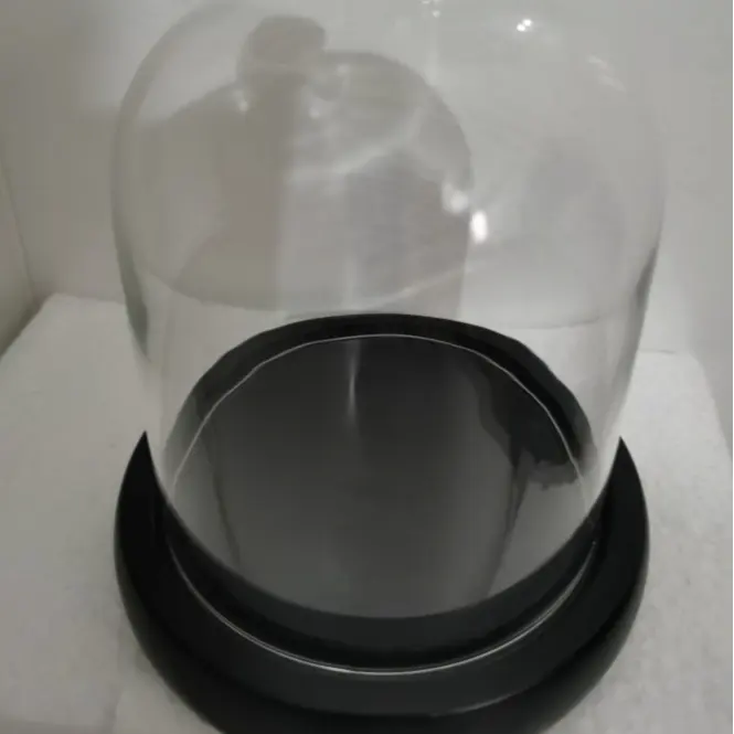 Cloche électronique à clochette, plateau métallique de toutes tailles * présentoir et boîte avec support/cintre/clair base en bois, dôme en verre décoratif