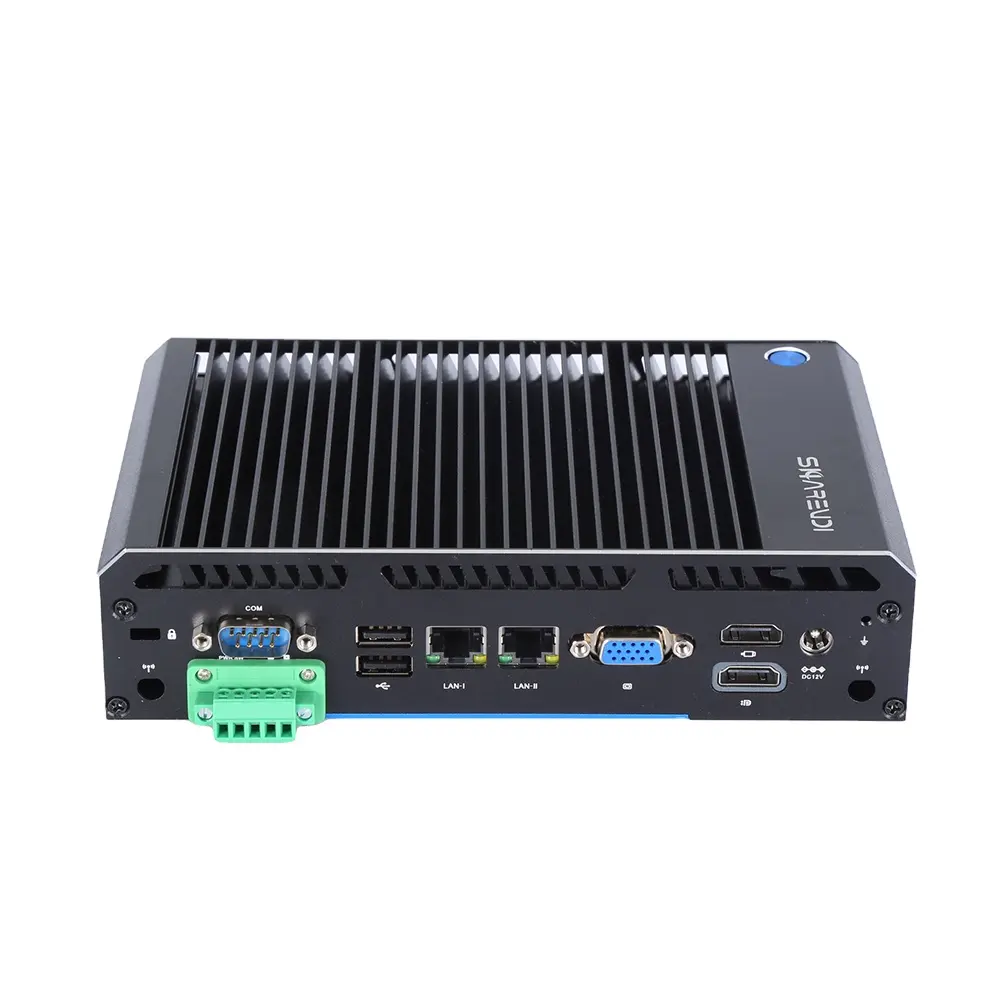 Computador embutido In-tel Core i3 i5 i7 N2940 N2840 para Edge Computing Dual Lan exibição Tripla Mini pcs Fanless Industrial