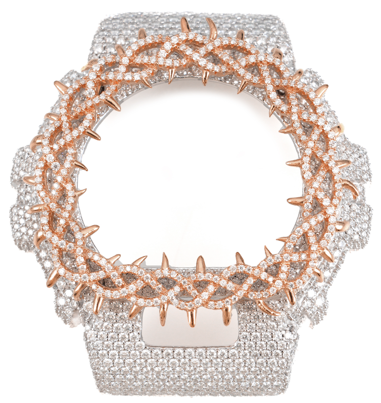 Bezel Silver with Rose Gold