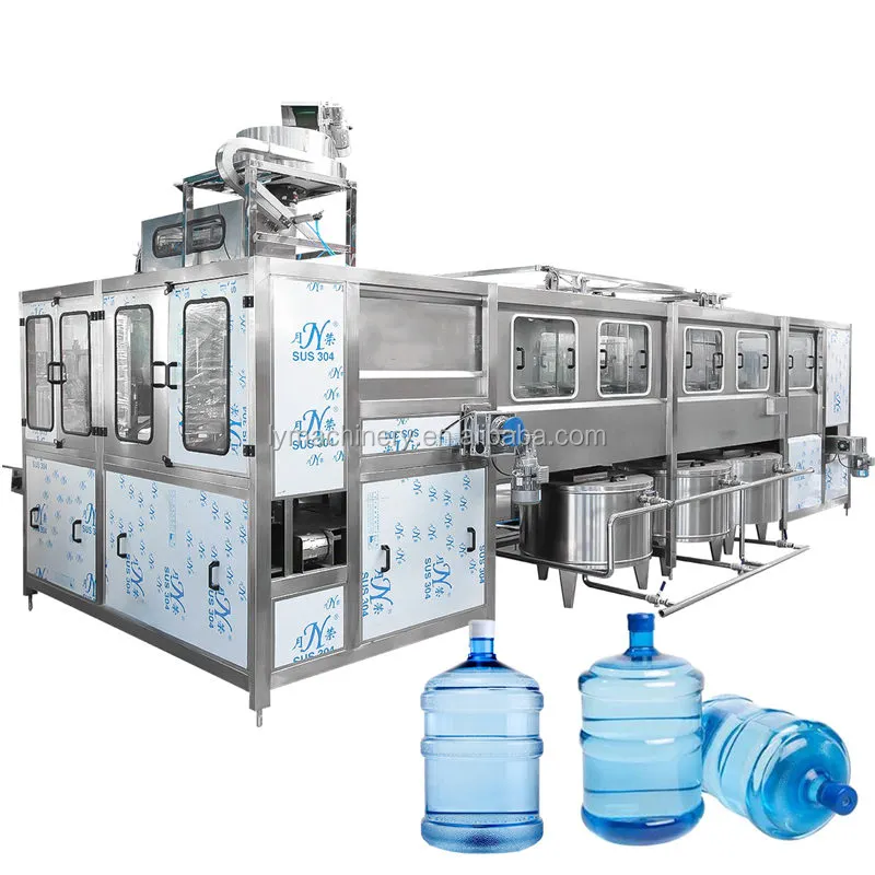Embotelladora de agua mineral de 5 galones Línea de llenado de agua pura 18.9L Línea de producción de agua embotellada de 20L/Máquina de llenado de 20L
