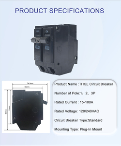 High Quality 30A 3 Phase Mini <strong>Circuit</strong> <strong>Breaker</strong> 2P Black MCB with 3P Protection RCCB &amp; RCBO Type for LI
