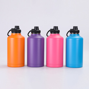 Tùy chỉnh <span class=keywords><strong>64</strong></span> oz cách điện <span class=keywords><strong>Hydro</strong></span> chai nước với rơm Nắp nửa Gallon nước bằng thép không gỉ <span class=keywords><strong>Flask</strong></span> Jug với Chug Nắp - Product Image 2