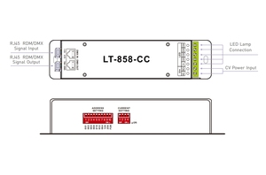 LTECH 4-канальный постоянный ток DMX/RDM декодер DIM/ CT/ RGB / RGBW светодиодные лампы и фонари контроллер - Product Image 4