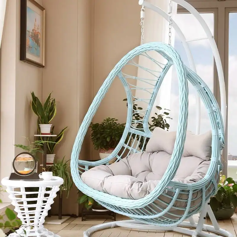 Campeggio/giardino/esterno/parco/camera da letto amaca dondolo sedia sospesa con Base in ferro acciaio con doppio sedile