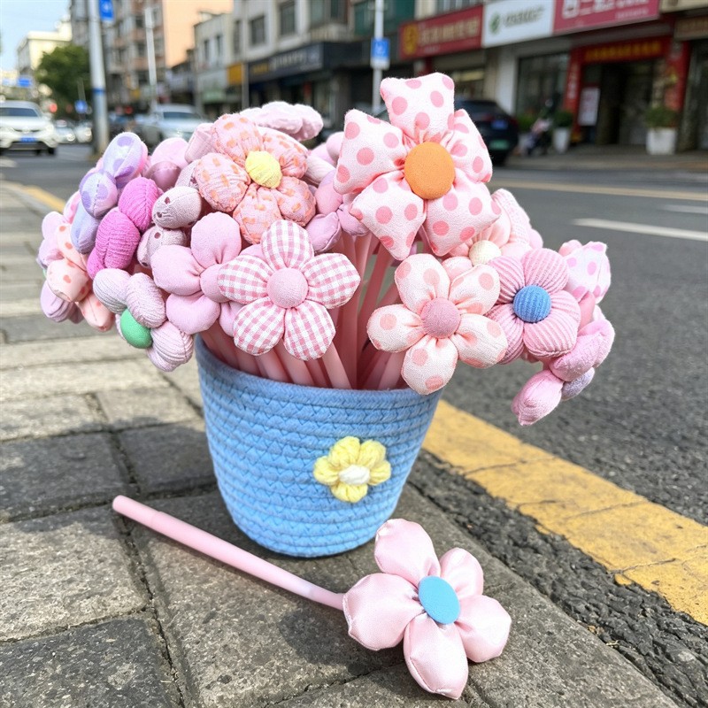 Bolígrafo de flores-serie rosa-compra 50 y obtén un cubo gratis-05mm