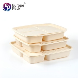 Environmental 3 4 5 Compartment Packing <strong>Box</strong> Containers Corn <strong>Starch</strong> Biodegradable Lunch Bento <strong>Box</strong> - Product Image 2